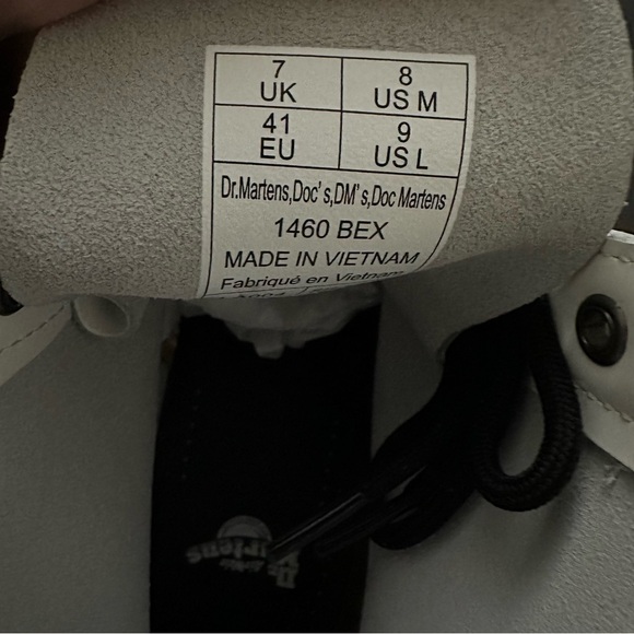 NWT Dr Martens 1460 Bex Smooth White Leather Boots - Picture 6 of 6